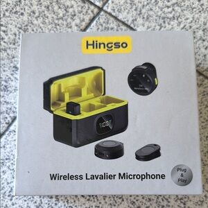 Black and Yellow Wireless Lavalier Microphone